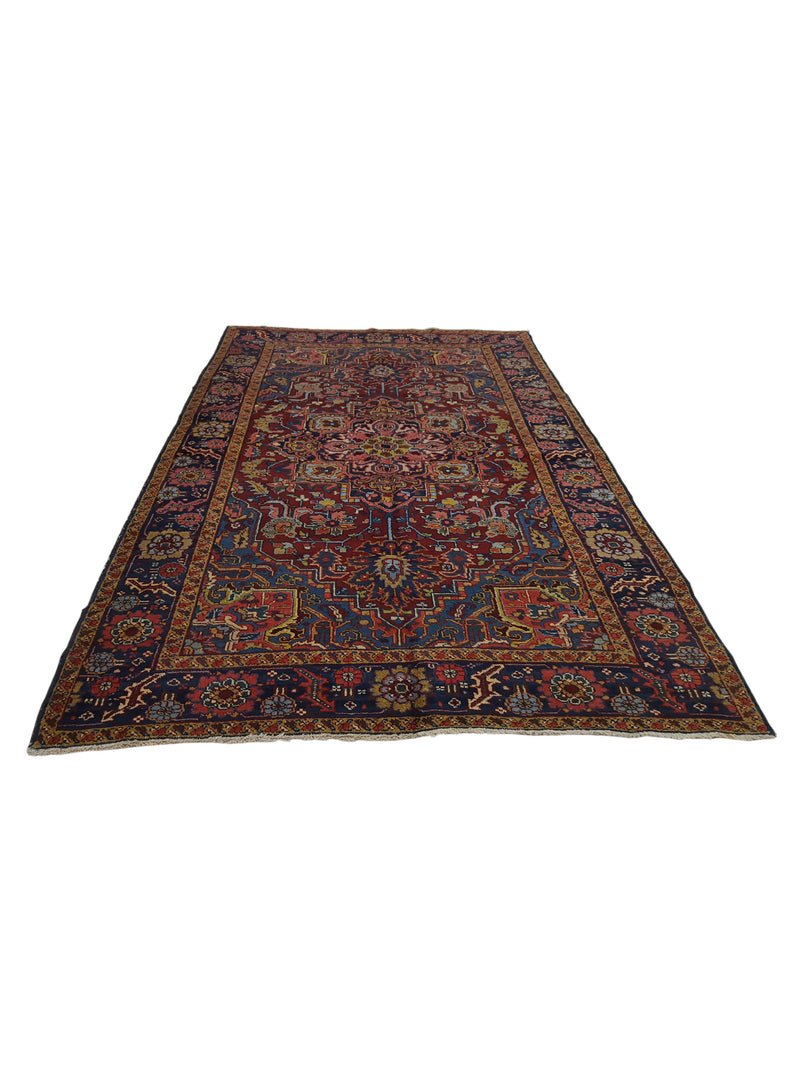 Fasa Antique Heriz 2261 Rust Indigo Traditional Antique Rug