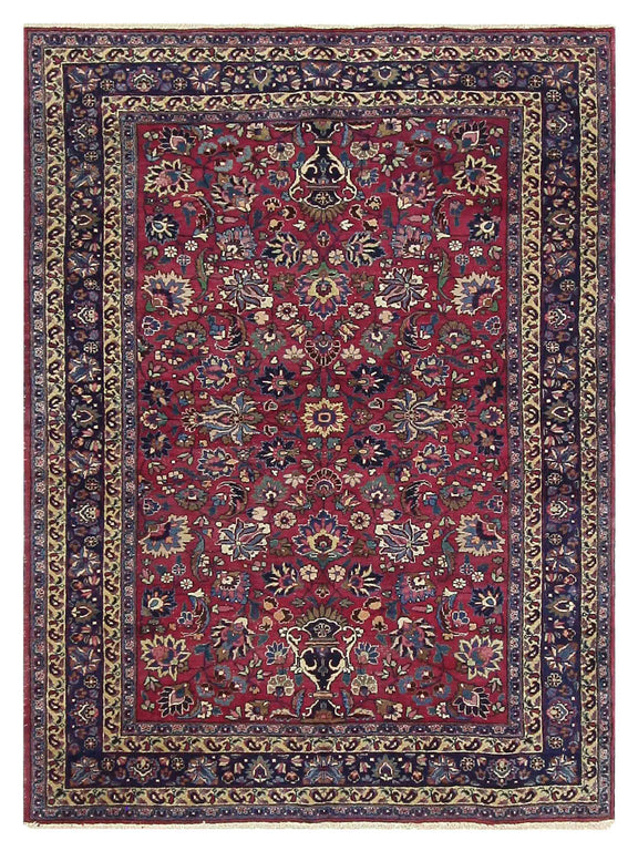 Fasa Antique Mashad  Burgundy Black Traditional