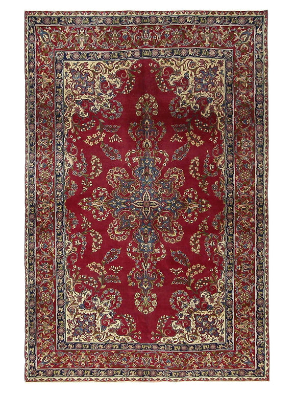 Fasa Antique Kerman  Burgundy Rust Traditional