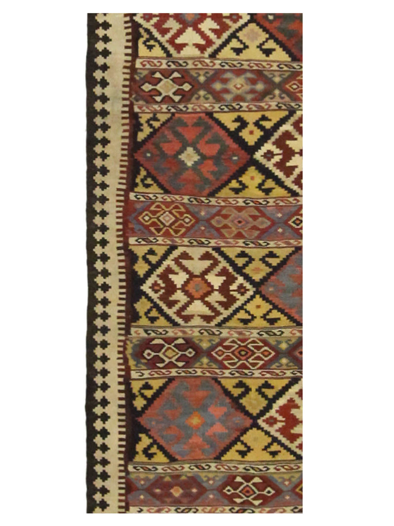 Fasa Antique Shirvan Kilim 2692 Multi Brown Kilim Antique Rug
