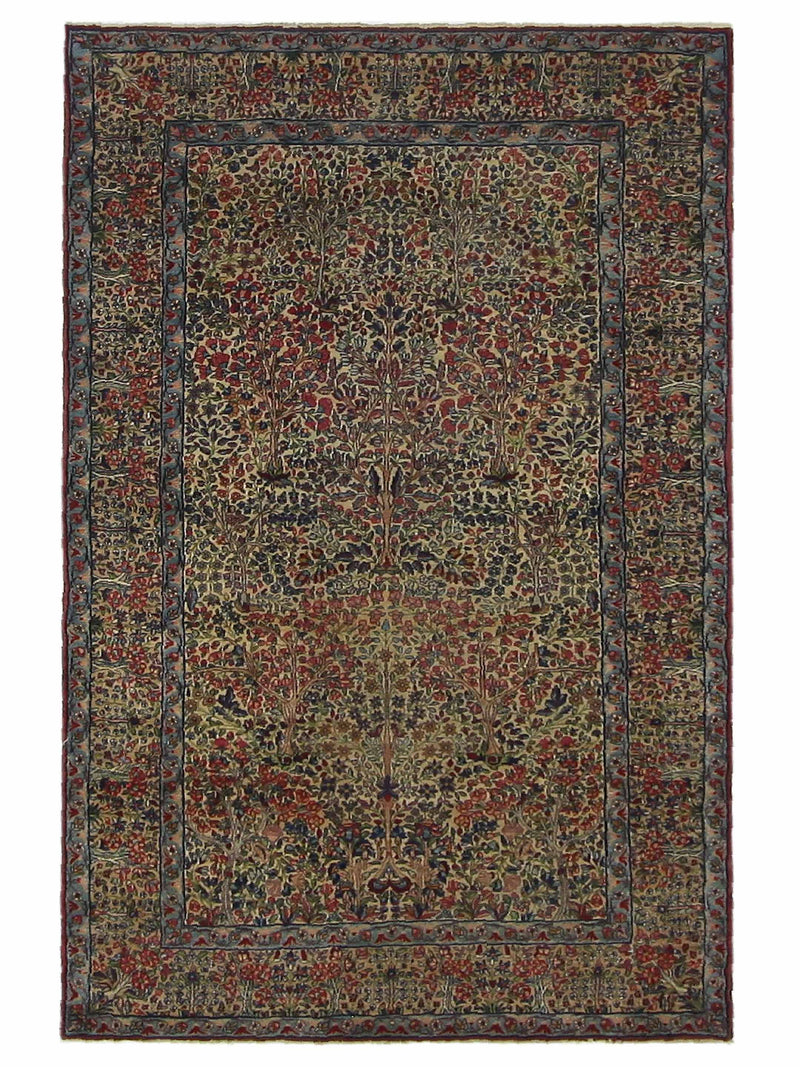 Fasa Antique Kerman Ivory Multi Traditional