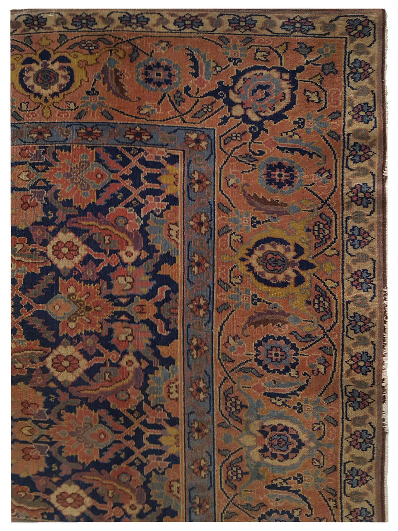 Fasa Antique Farahan 3110 Indigo Lt.Rust Traditional Antique Rug