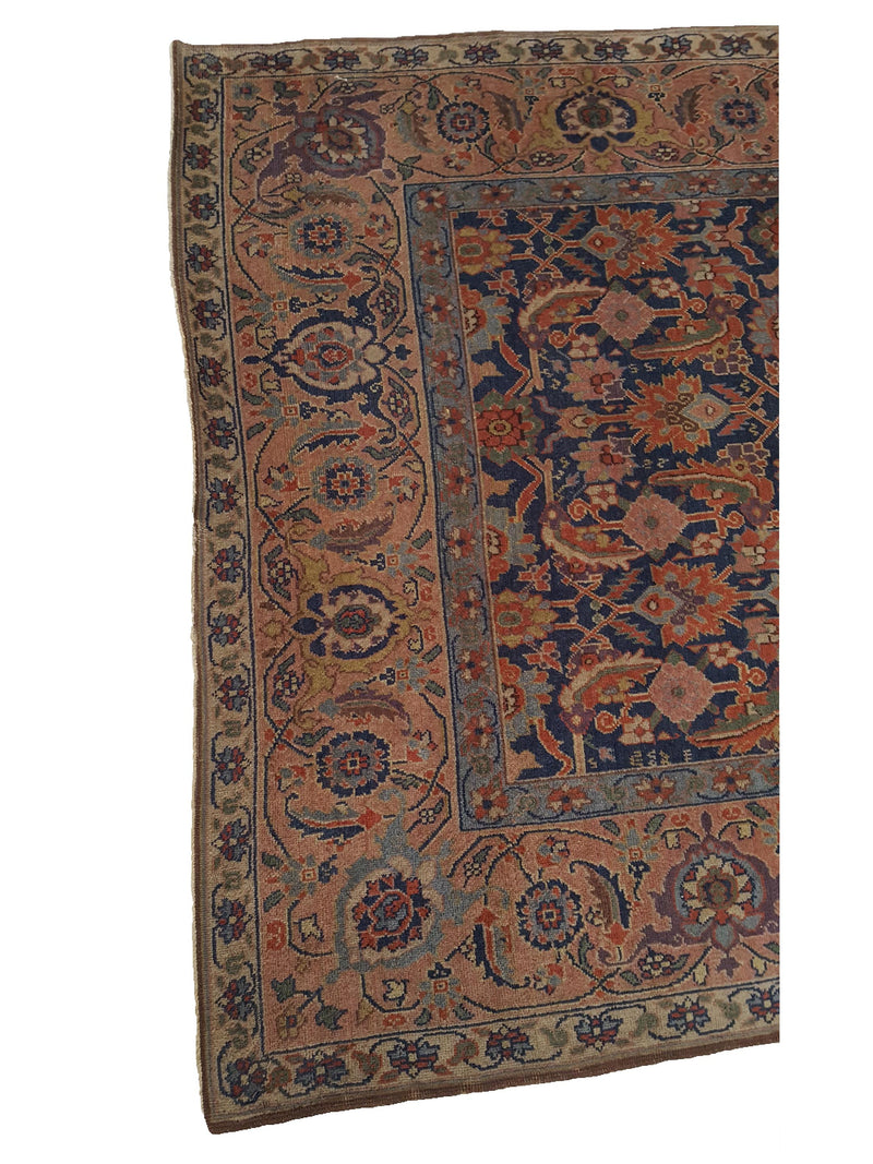 Fasa Antique Farahan 3110 Indigo Lt.Rust Traditional Antique Rug
