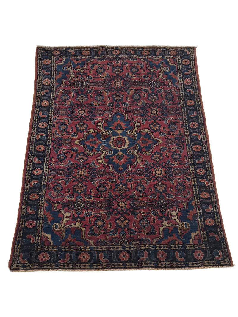 Fasa Antique Malayer 3308 Mauve Navy Traditional Antique Rug