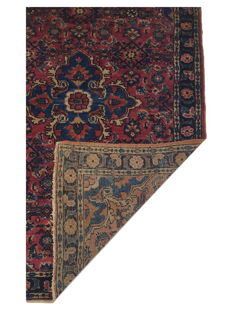 Fasa Antique Malayer 3308 Mauve Navy Traditional Antique Rug