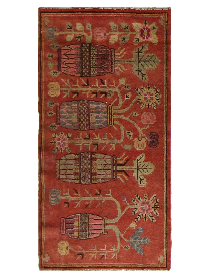 Fasa Antique Samarkand Rust Red Rust Traditional