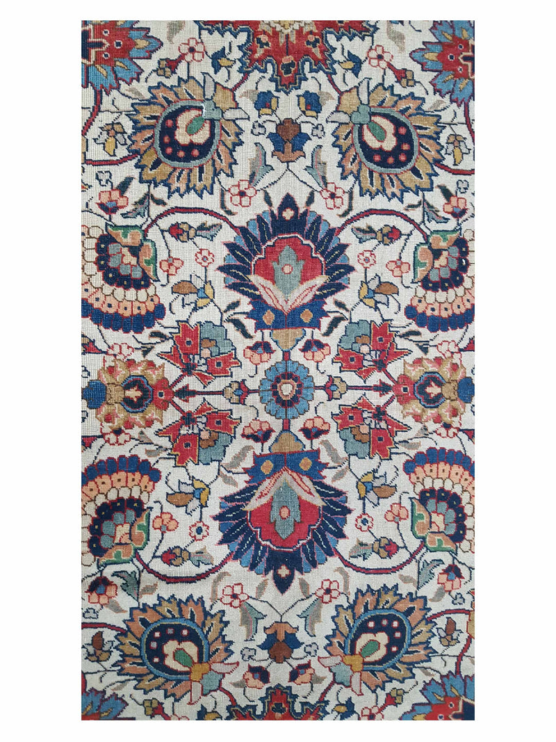 Fasa Antique Tabriz 3407 Ivory Ivory Traditional Antique Rug