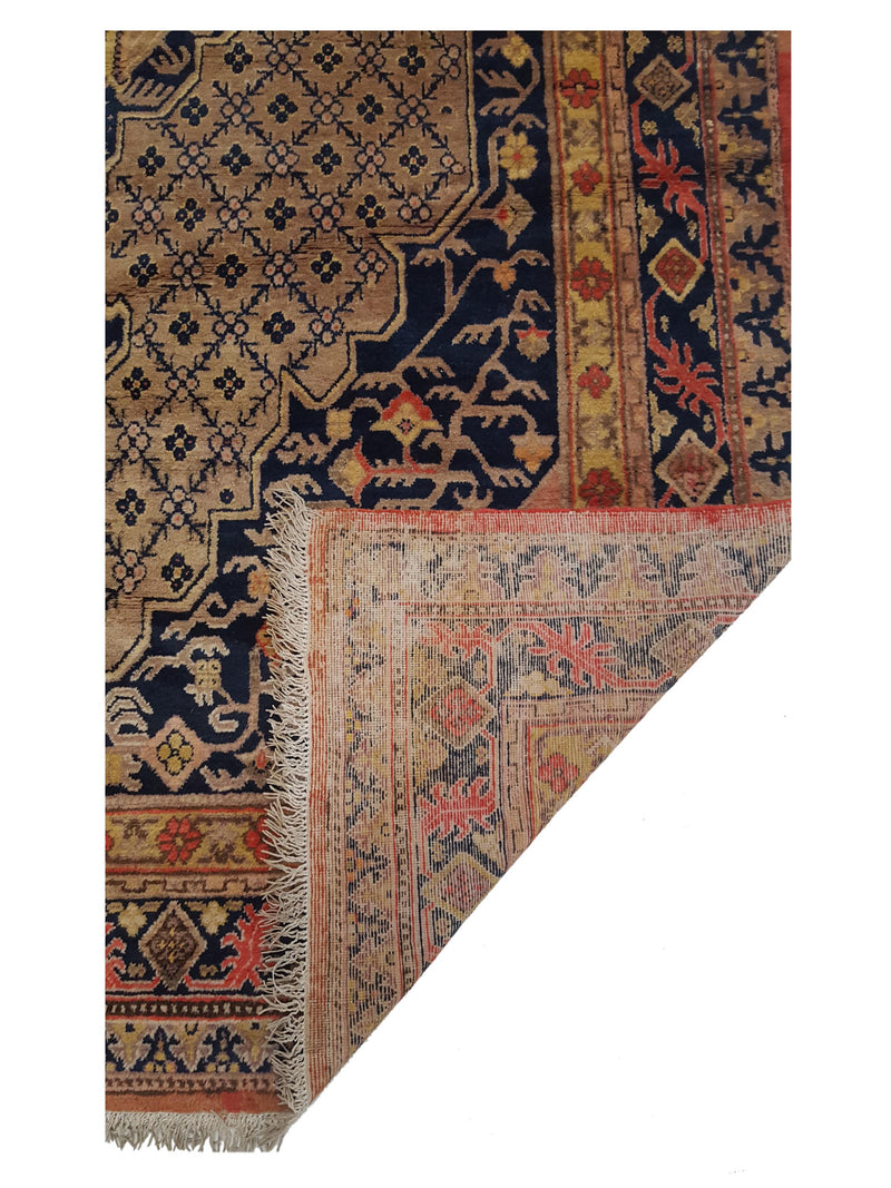Fasa Antique Samarkand 3456 Charcoal Red Traditional Antique Rug