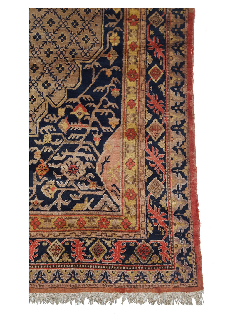Fasa Antique Samarkand 3456 Charcoal Red Traditional Antique Rug