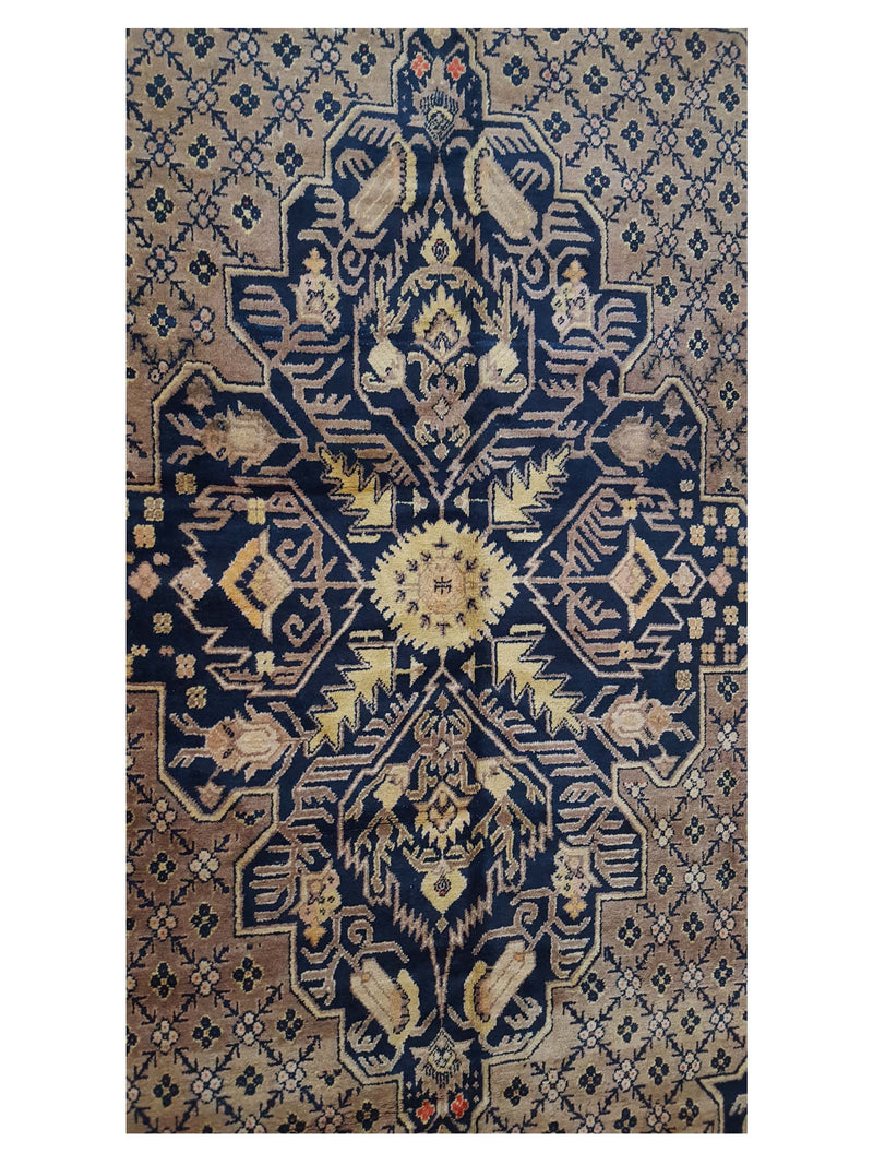 Fasa Antique Samarkand 3456 Charcoal Red Traditional Antique Rug