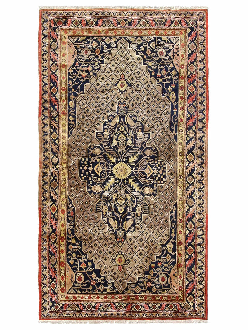 Fasa Antique Samarkand Charcoal Red Traditional