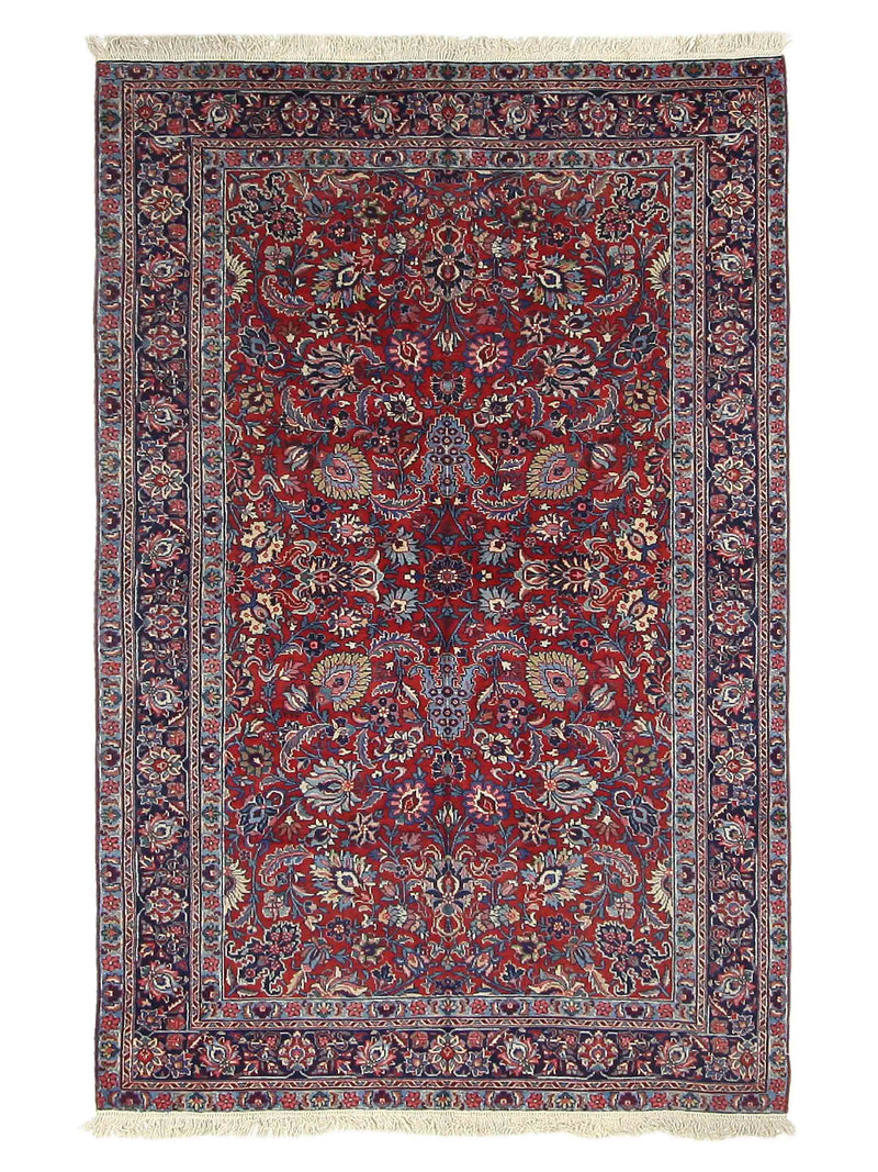 Fasa Antique Tabriz Burgundy Indigo Traditional