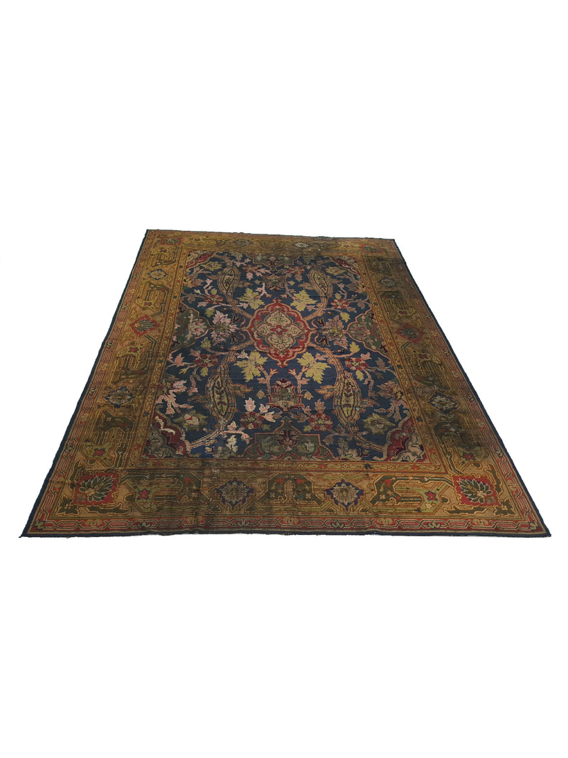 Fasa Antique Arts & Craft 3931 Indigo Green Traditional Antique Rug