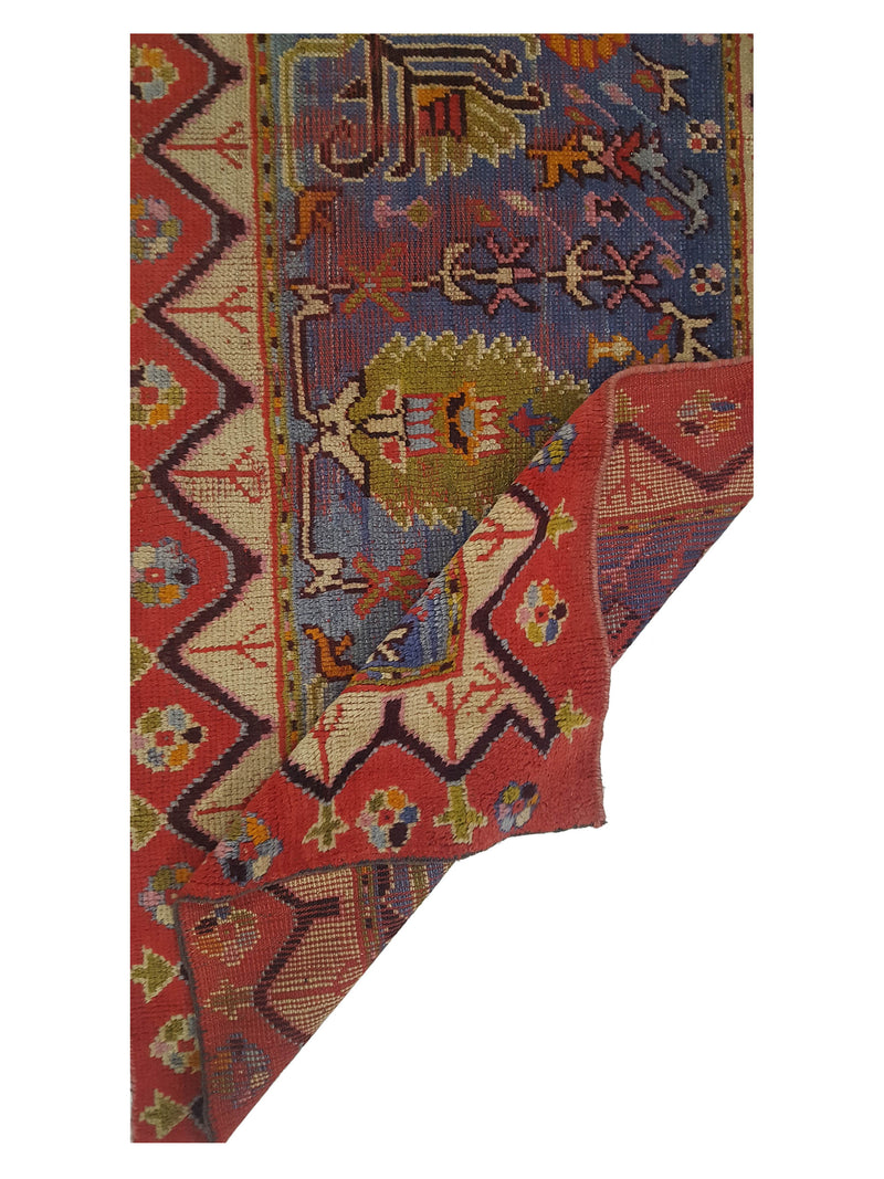 Fasa Antique Ushak 4032 Purple Rust Traditional Antique Rug