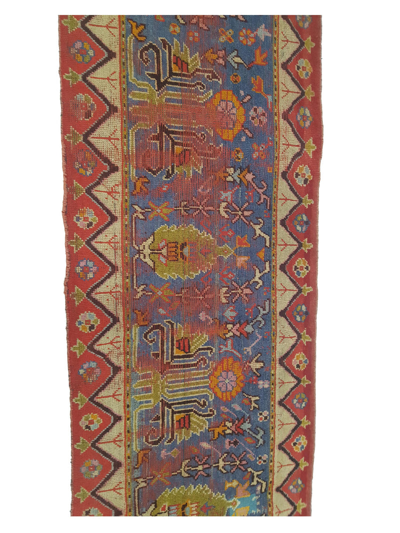 Fasa Antique Ushak 4032 Purple Rust Traditional Antique Rug