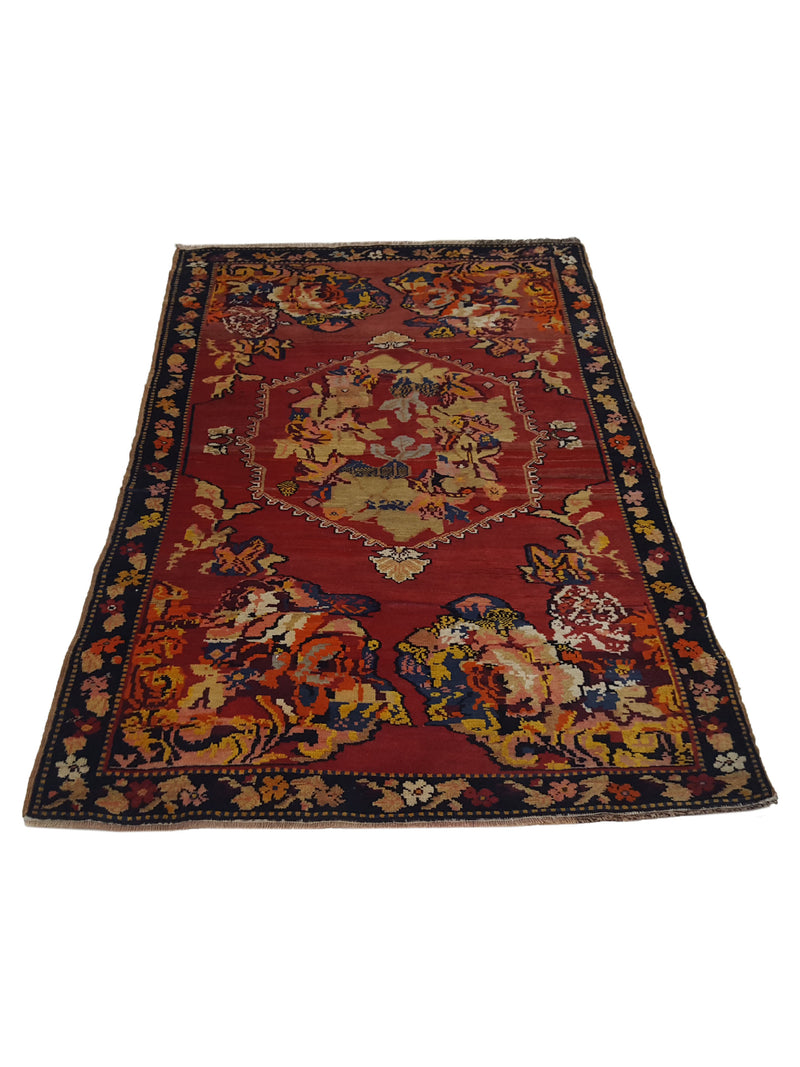 Fasa Antique Karabagh 4121 Rust Navy Traditional Antique Rug