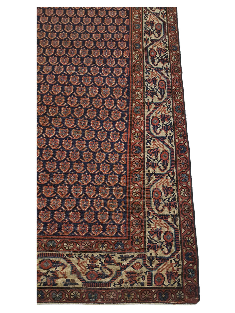 Fasa Antique Malayer 4287 Navy Ivory Traditional Antique Rug