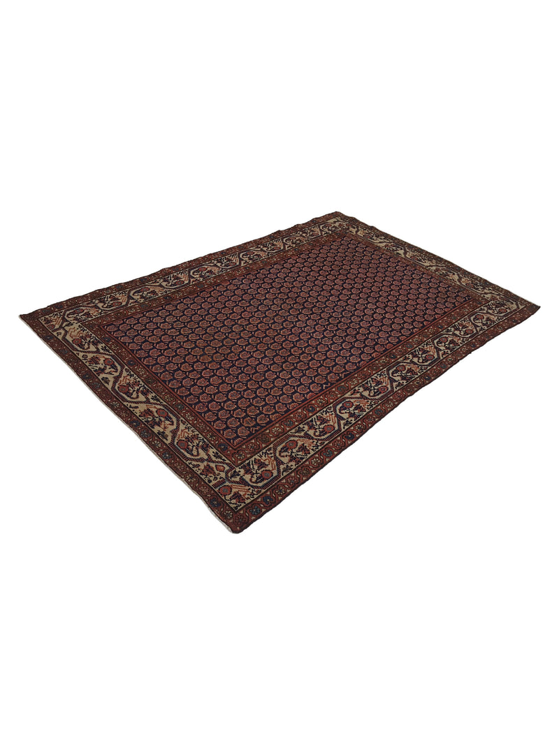 Fasa Antique Malayer 4287 Navy Ivory Traditional Antique Rug