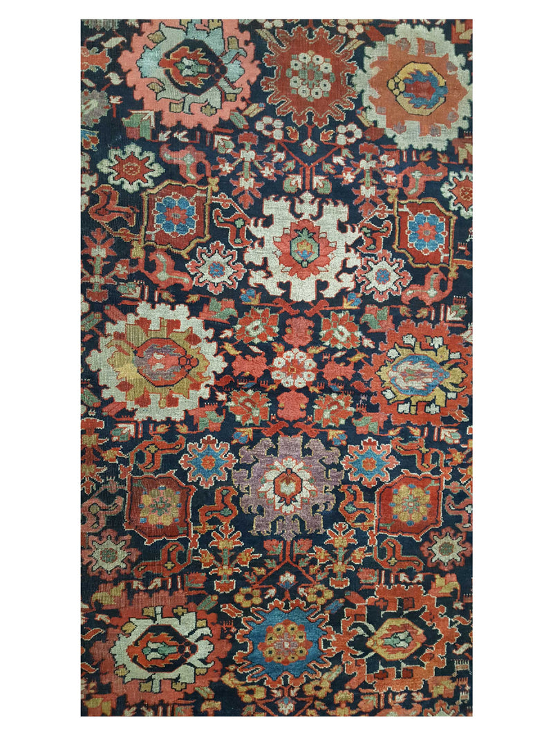 Fasa Antique Sultanabad 4510 Indigo Rust Traditional Antique Rug