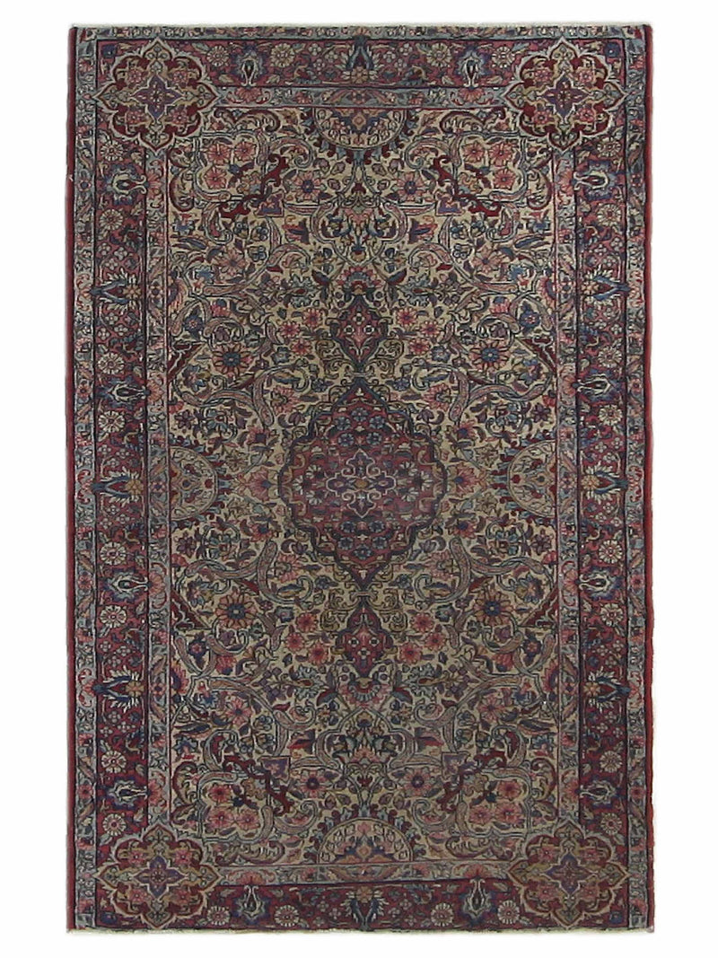 Fasa Antique Kerman Ivory Pink Traditional