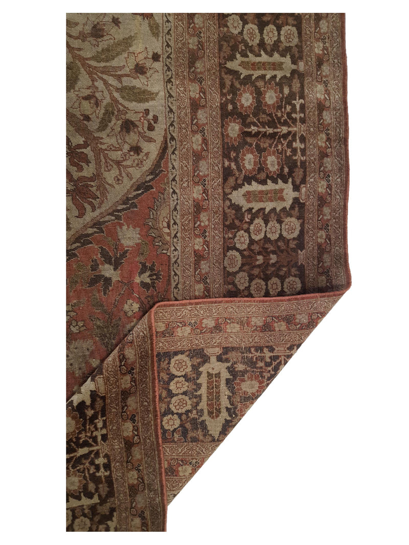 Fasa Antique Tabriz 7249 Camel Brown Traditional Antique Rug