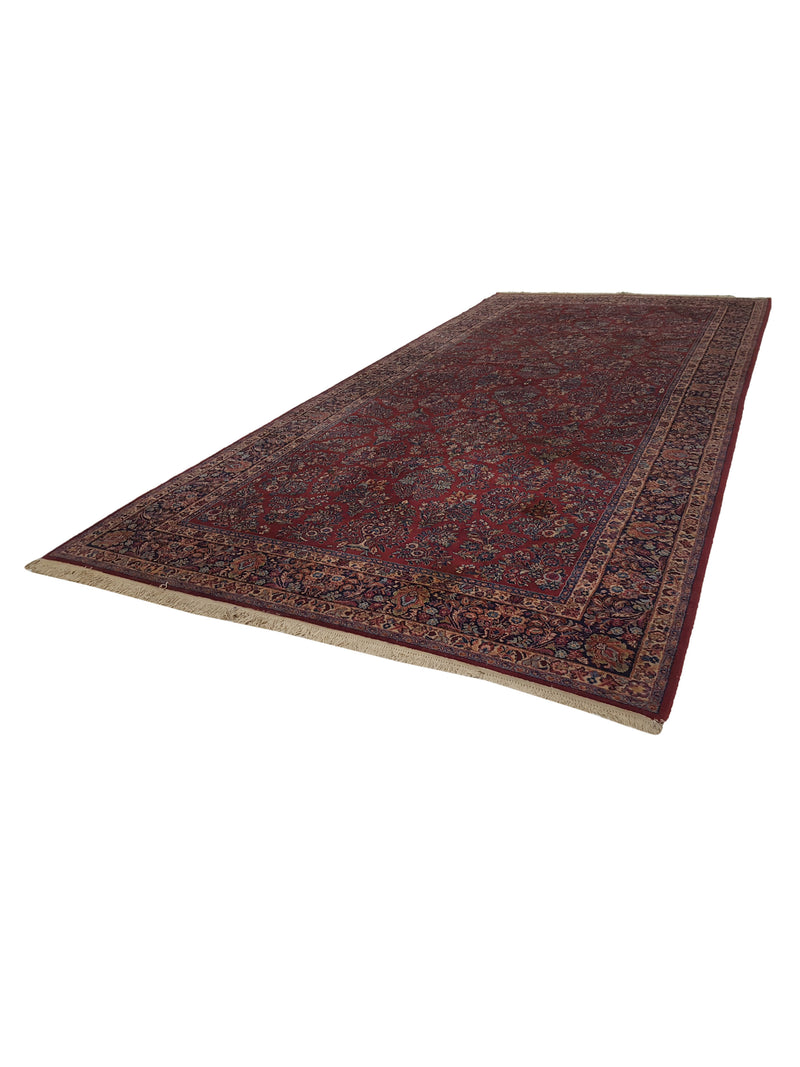 Pacific Karestan 11726 Red Navy Traditional Hand Knotted Rug
