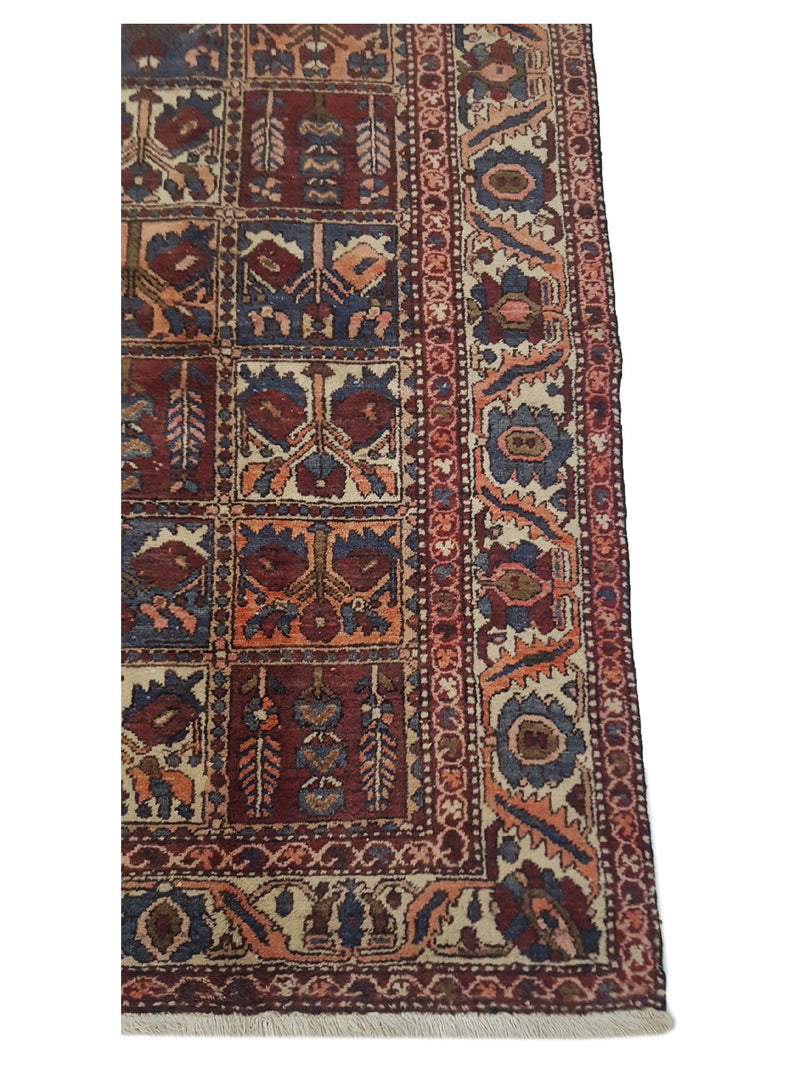 Pacific Bakhtiyari 13651 Brick Brown Traditional Hand Knotted Rug
