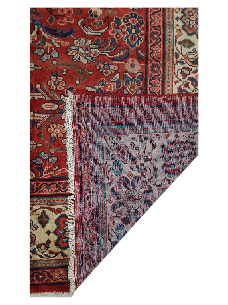 Pacific Mahal 13673 Red Ivory Traditional Hand Knotted Rug