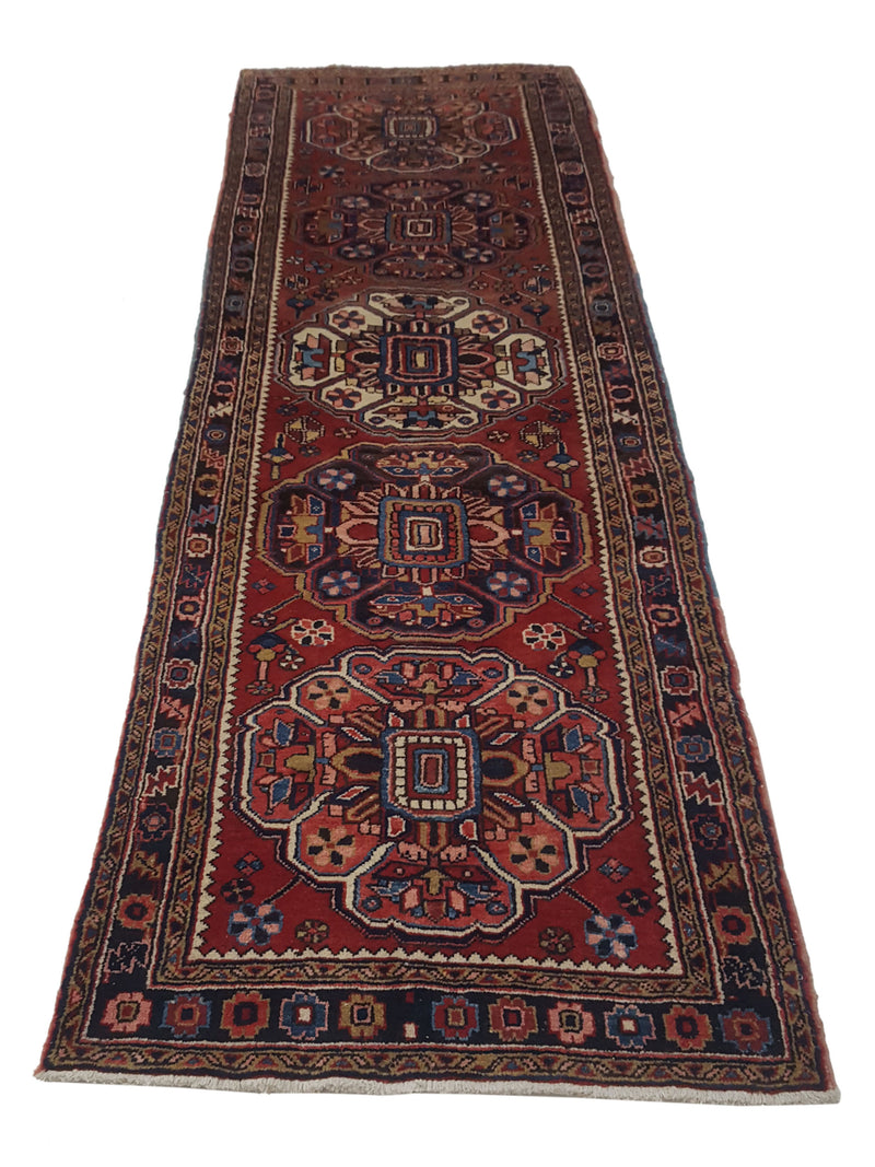 Pacific Heriz 13701 Red Navy Traditional Hand Knotted Rug