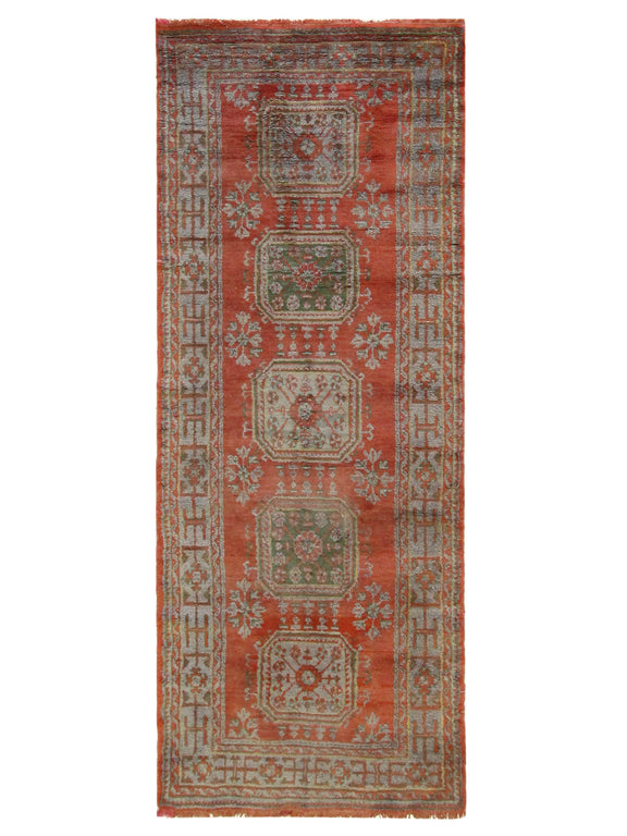 Fasa Antique Ushak  Orange Grey Traditional