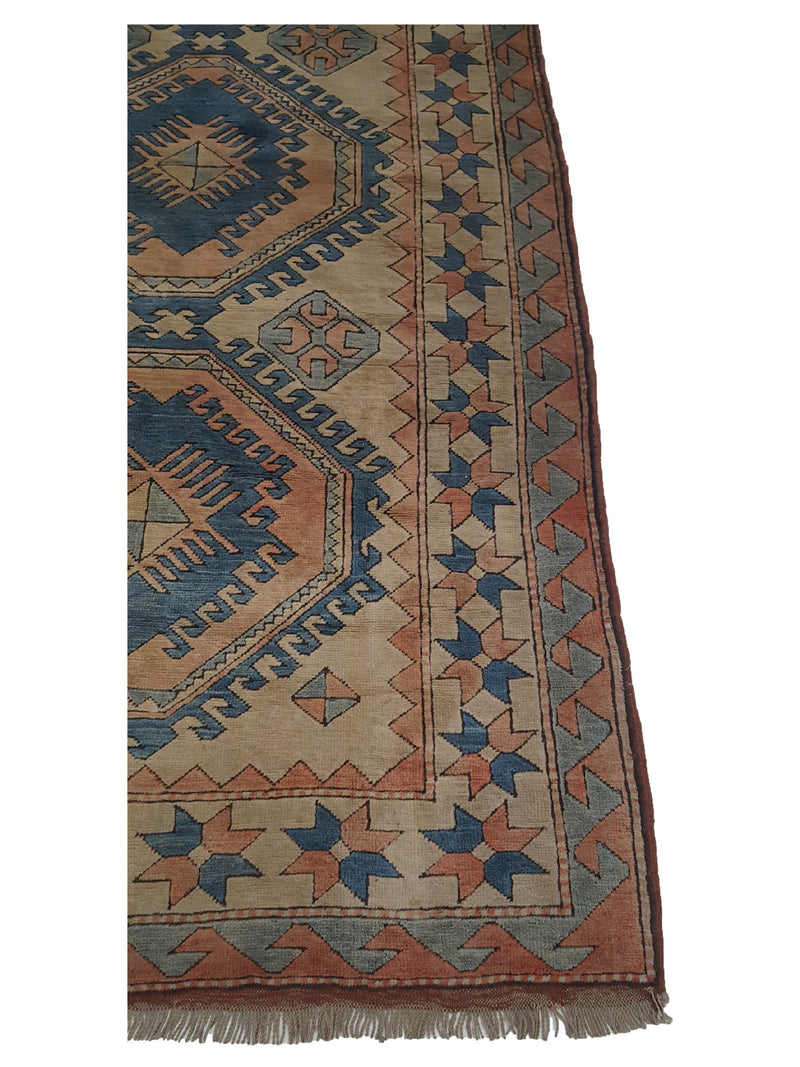 Pacific Milas 13712 Blue Beige Traditional Hand Knotted Rug