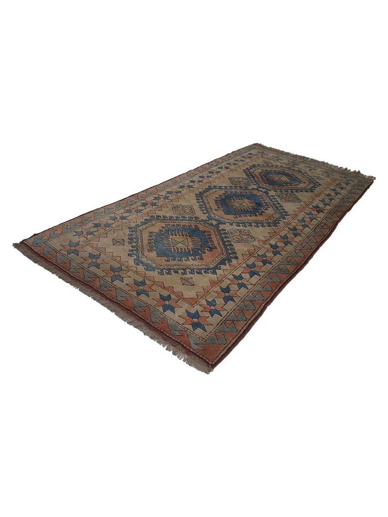 Pacific Milas 13712 Blue Beige Traditional Hand Knotted Rug