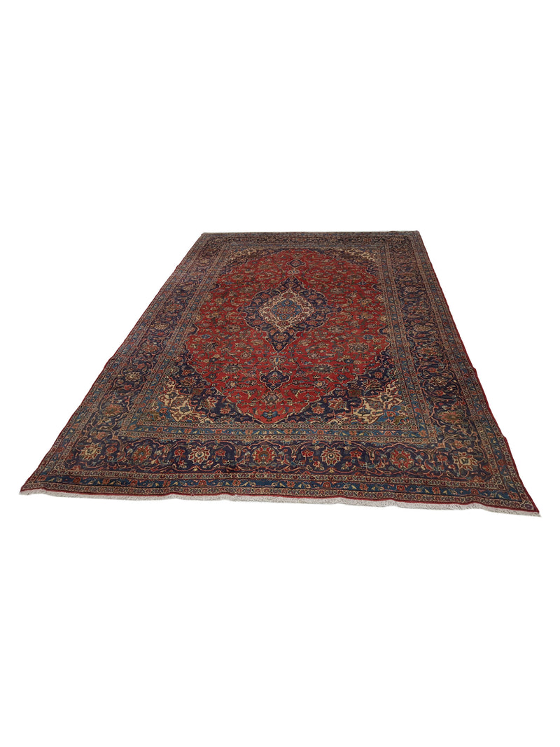 Pacific Kashan 13735 Red Navy Traditional Hand Knotted Rug
