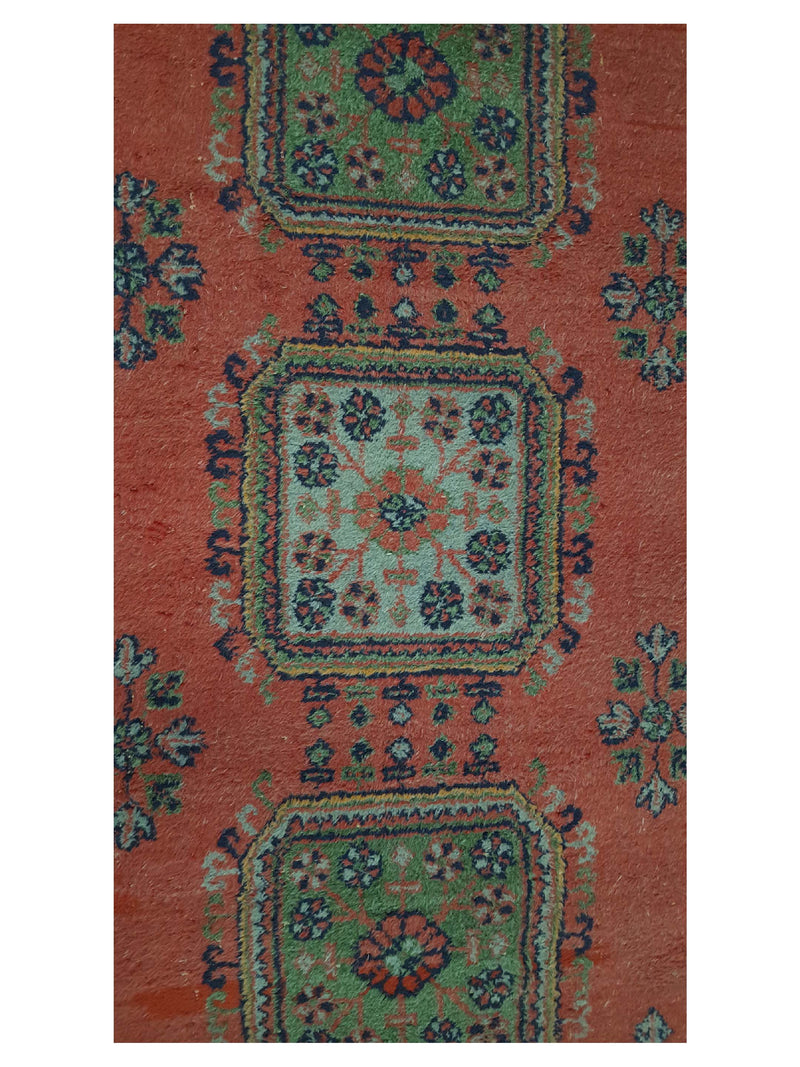Fasa Antique Ushak 13745 Rust Navy Traditional Antique Rug