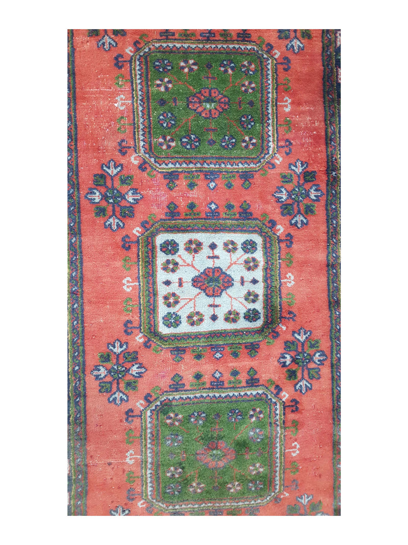 Fasa Antique Ushak 13748 Orange Orange Traditional Antique Rug