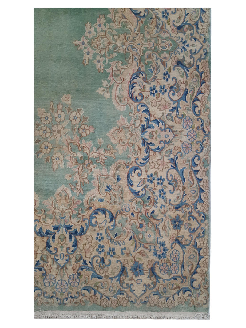 Pacific Kerman 13751 Green Ivory Traditional Hand Knotted Rug