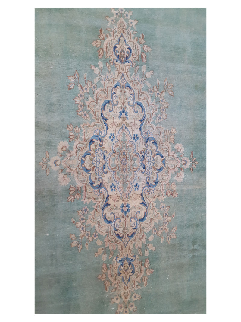 Pacific Kerman 13751 Green Ivory Traditional Hand Knotted Rug