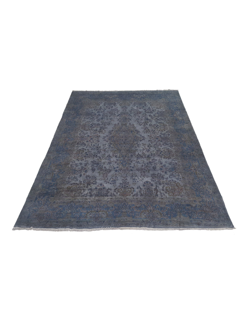 Pacific Kerman 13755 Grey Blue Traditional Hand Knotted Rug
