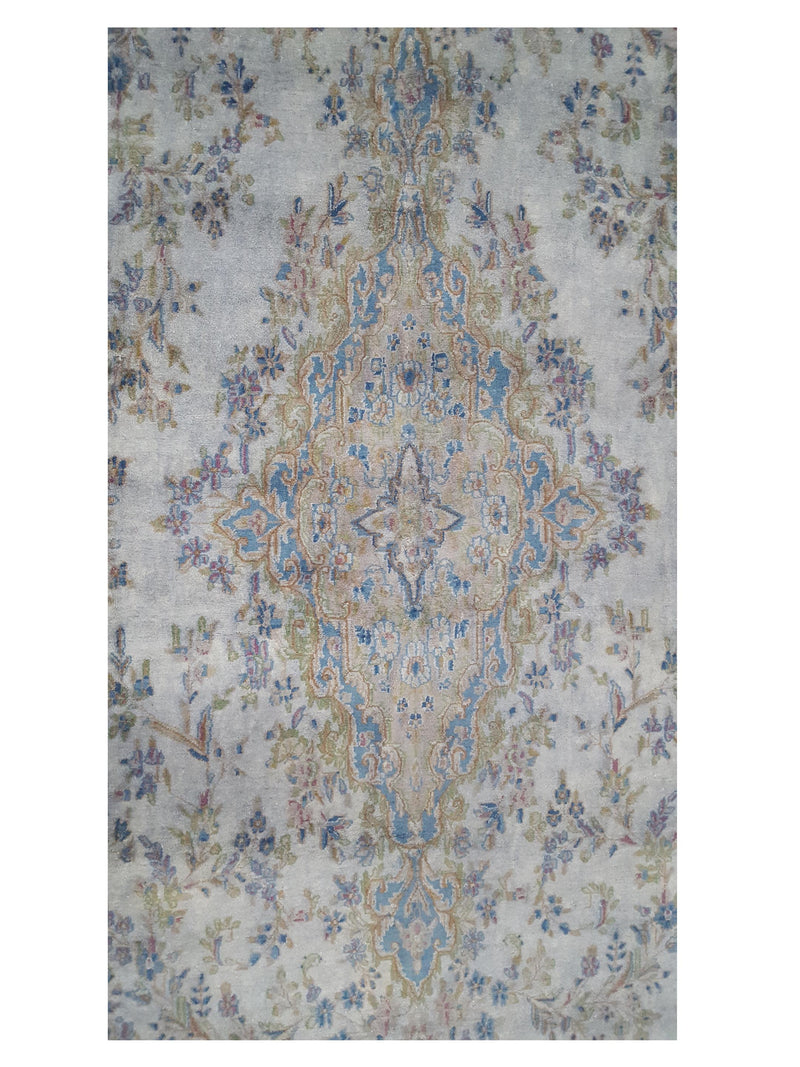 Pacific Kerman 13755 Grey Blue Traditional Hand Knotted Rug
