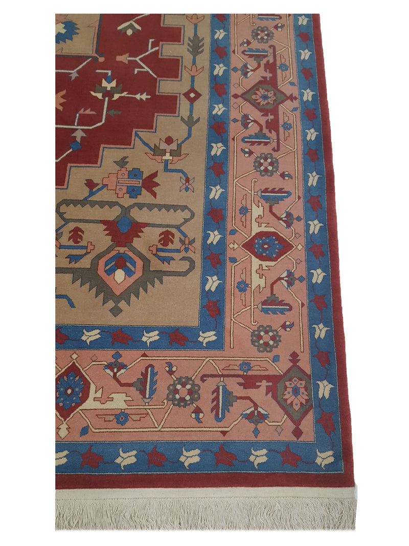 Pacific Bucharest 13767 Rust Blue Traditional Hand Knotted Rugs