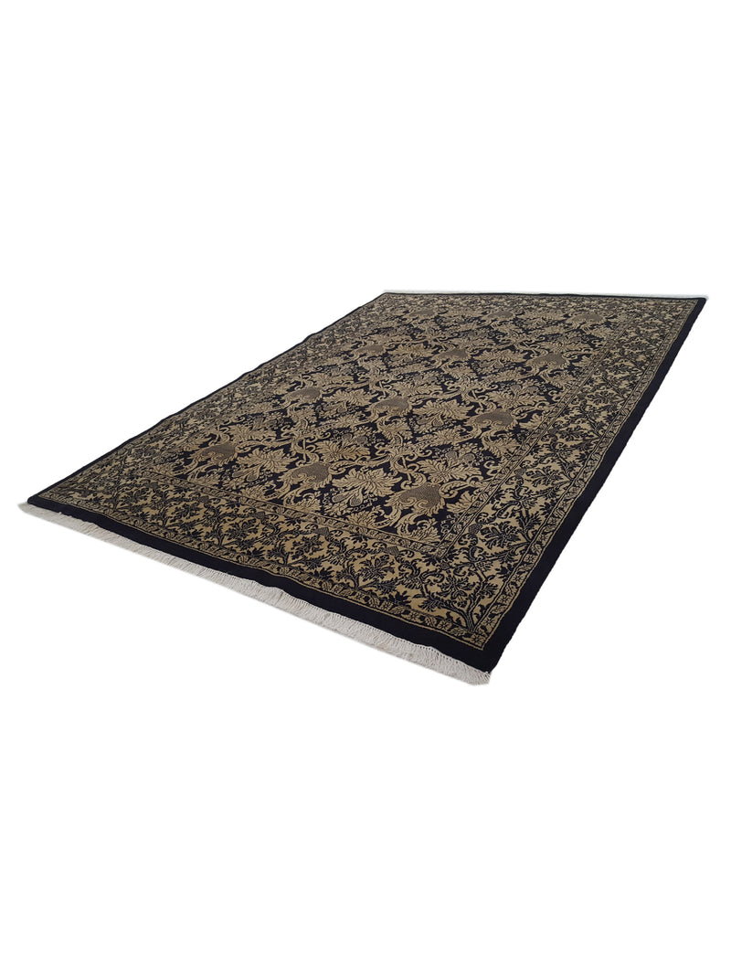 Pacific Ta Royal TA-13775 Black Beige Traditional Hand Knotted Rug