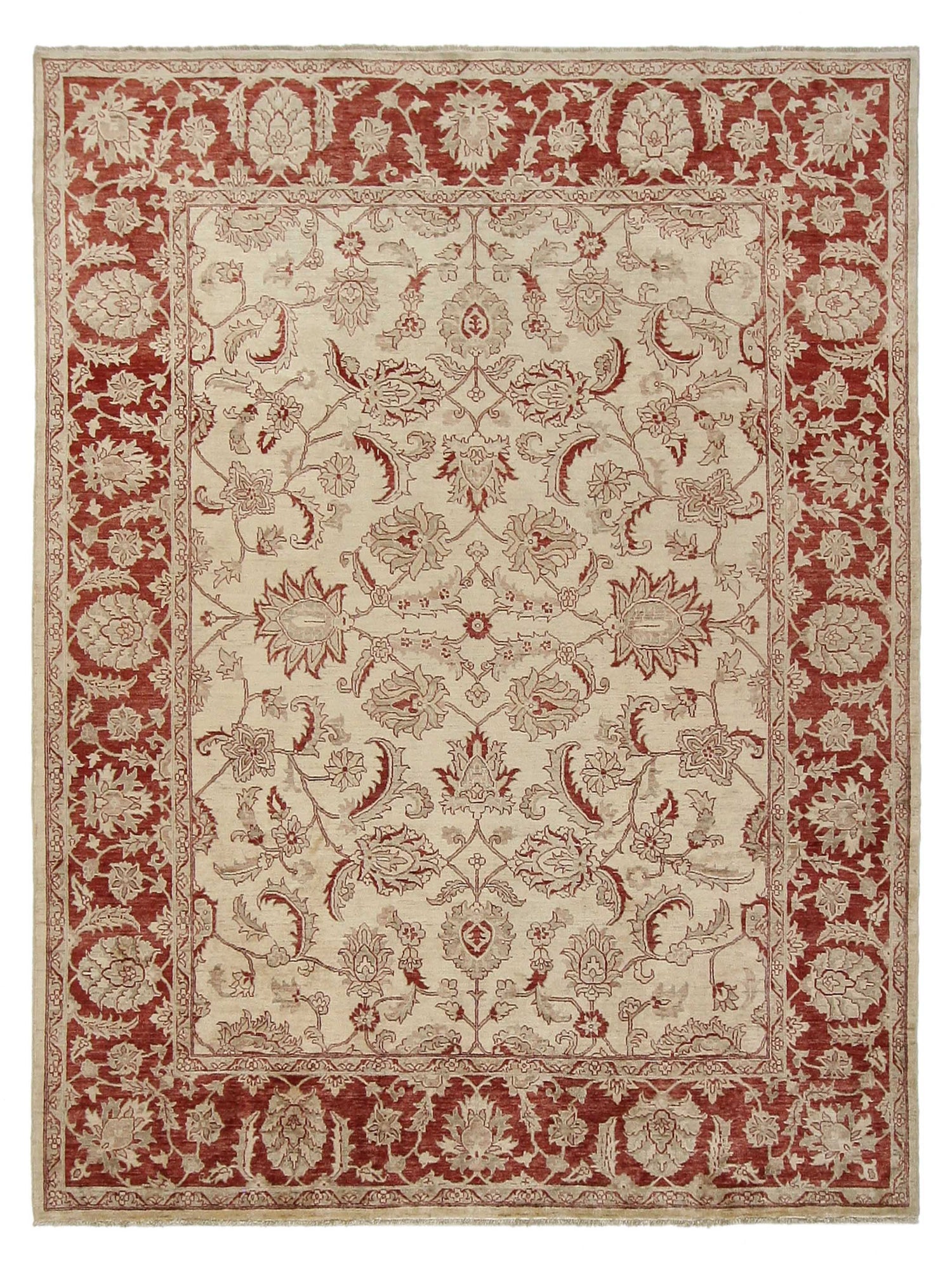 Pacific Ziegler Beige Burgundy Transitional