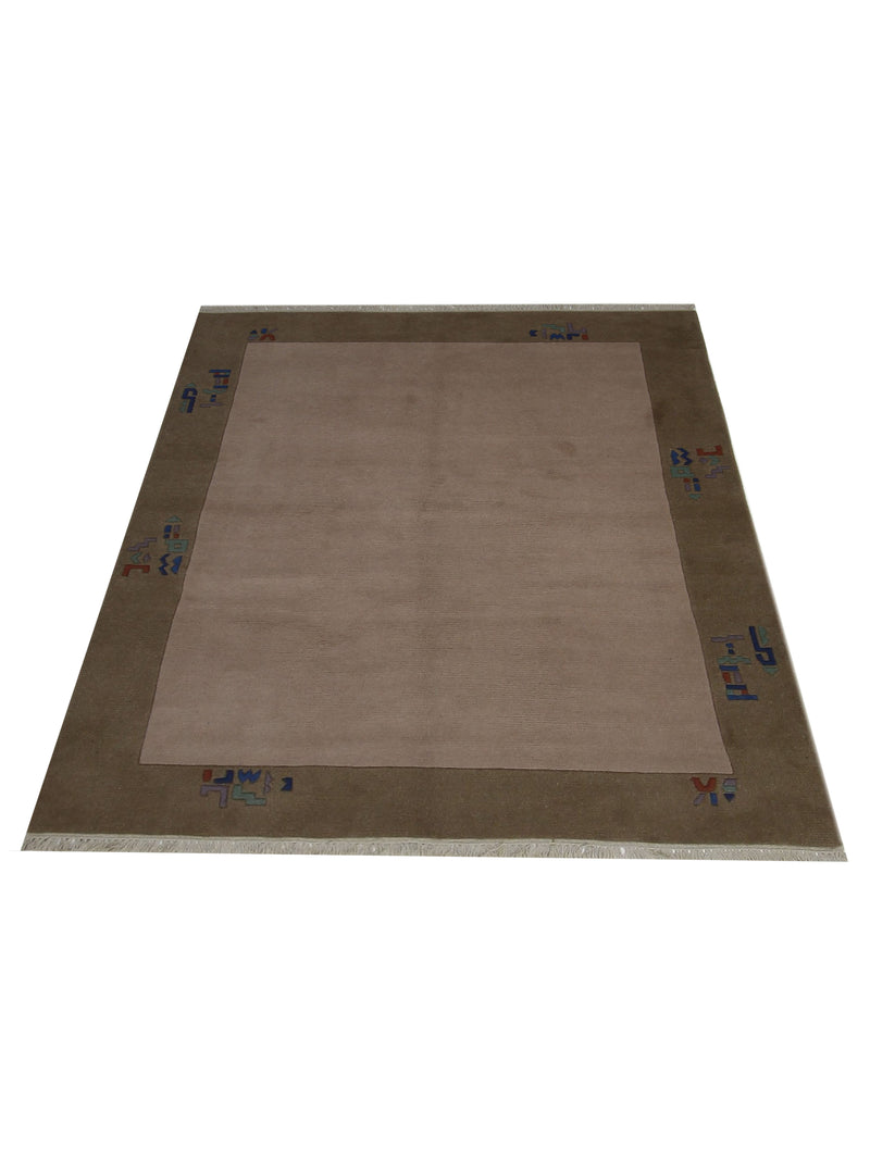Pacific Tibet 13807 Rust Rust Transitional Hand Knotted Rug