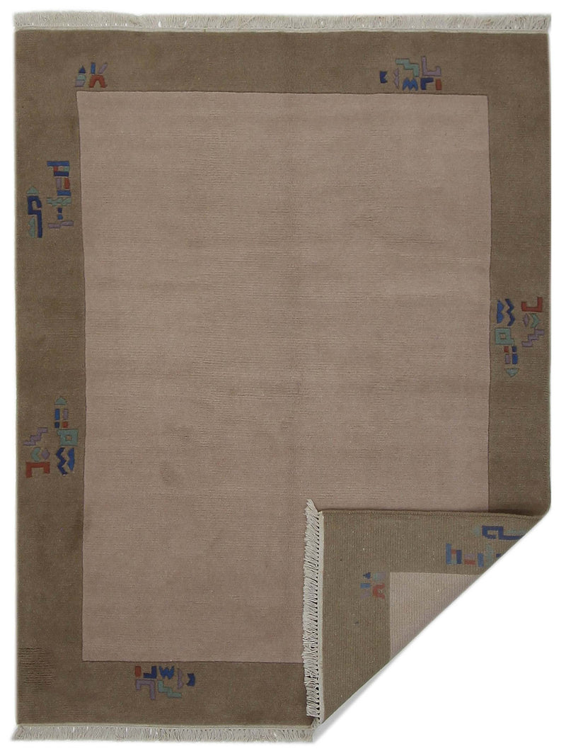 Pacific Tibet 13807 Rust Rust Transitional Hand Knotted Rug