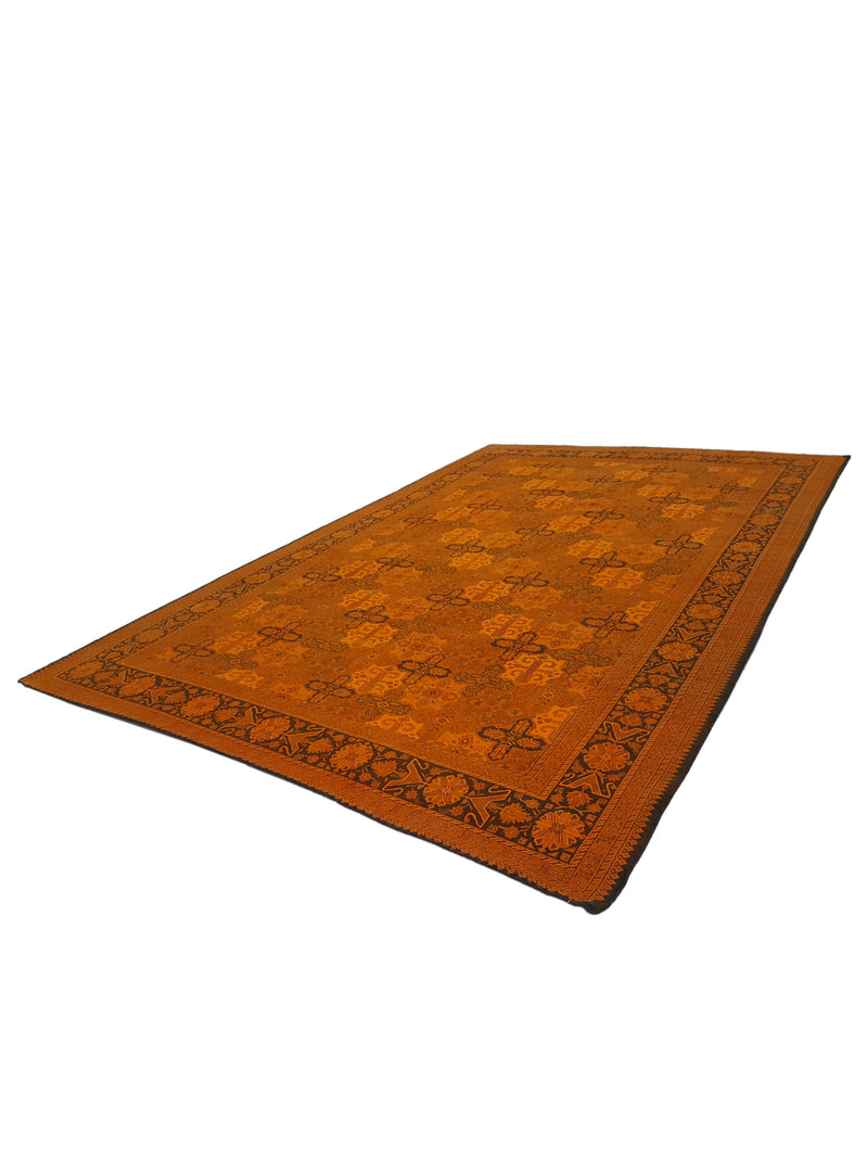 Pacific Jaipur 13847 Orange Orange Transitional Hand Knotted Rug