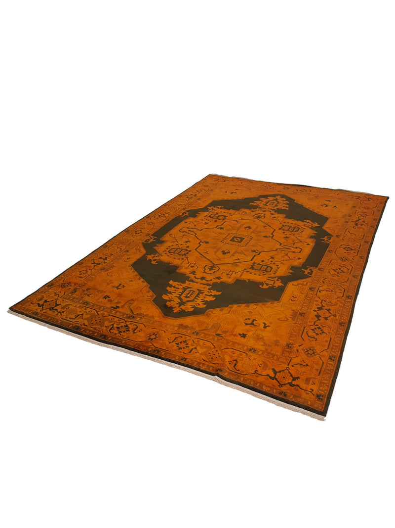 Pacific Turkestan 13850 Orange Brown Traditional Hand Knotted Rug