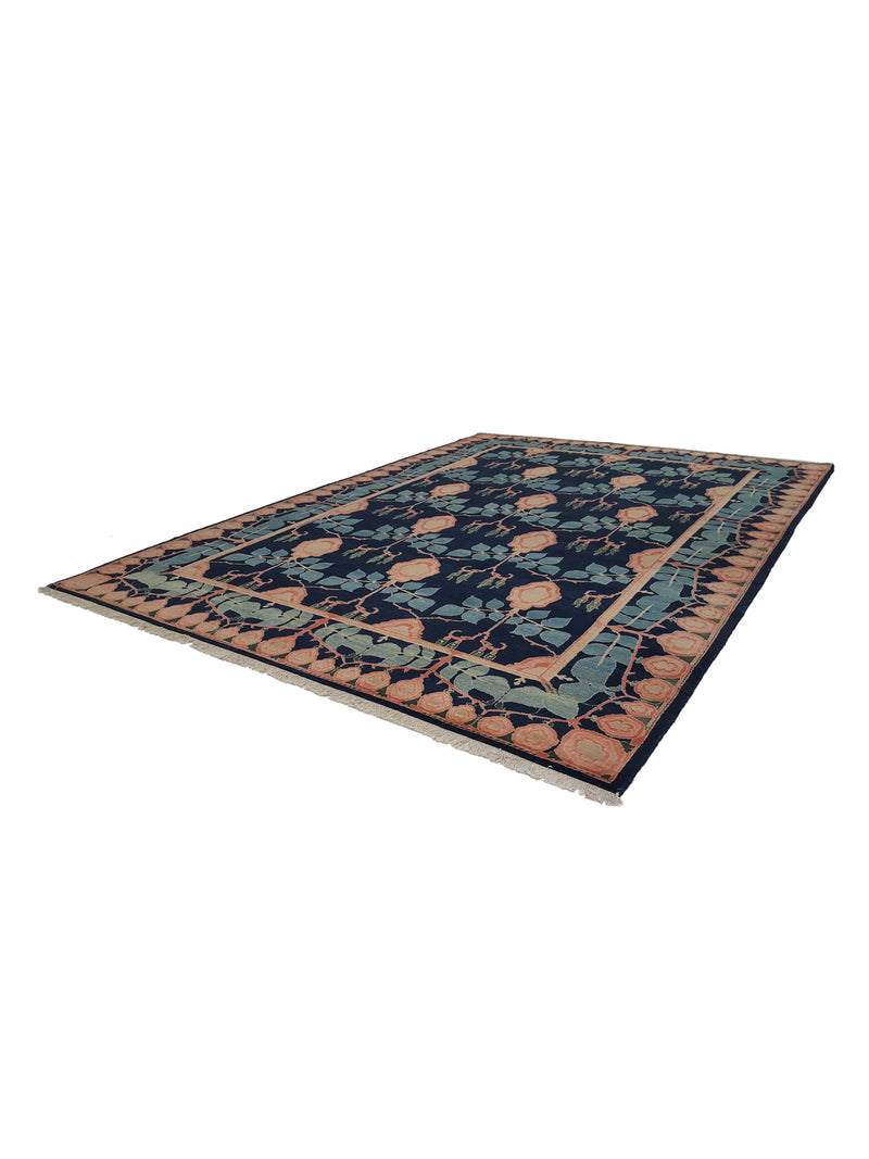 Pacific Turkish Knot 13855 Blue Blue Transitional Hand Knotted Rug