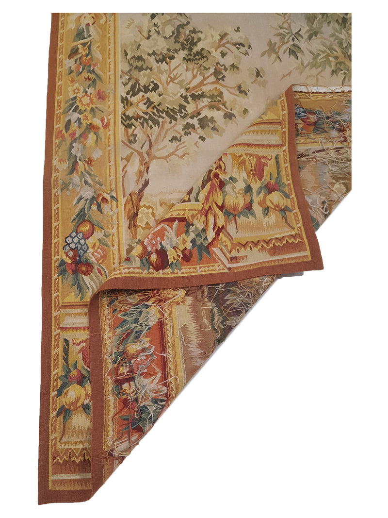 Pacific Tapestry 13945 Beige Yellow Tapestry Hand Knotted Rug