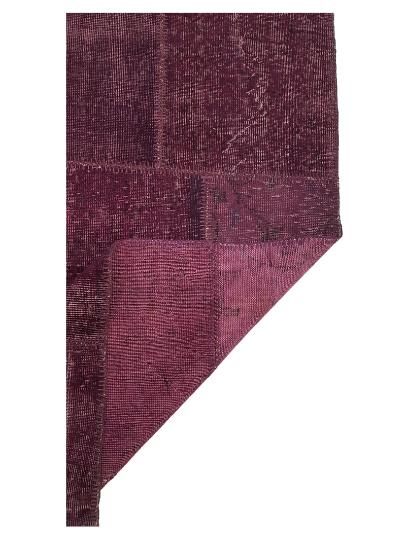 Pacific Patchwork 14123 Chery Purple Patchwork Hand Knotted Rug