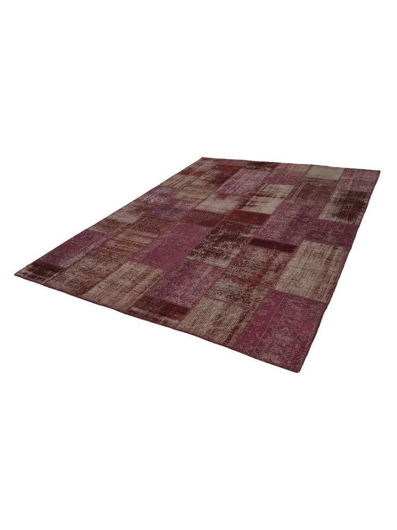 Pacific Patchwork 14126 Purple Multi Patchwork Hand Knotted Rug